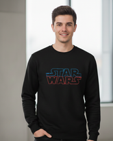 3D Vibe Star Wars Logo Black Crewneck Sweatshirt