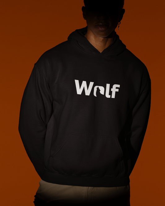 Wolf Graphic Hoodie β Minimal Black Streetwear Pullover