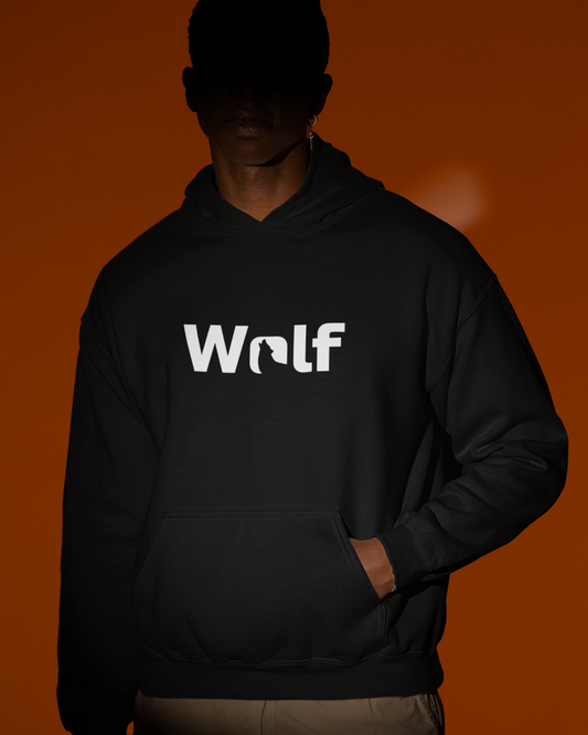 Wolf Graphic Hoodie β Minimal Black Streetwear Pullover