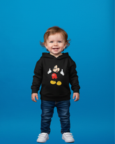 Kids Black Mickey Mouse Graphic Hoodie | Soft & Warm Cartoon Hooded Sweatshirt for Boys & Girls.