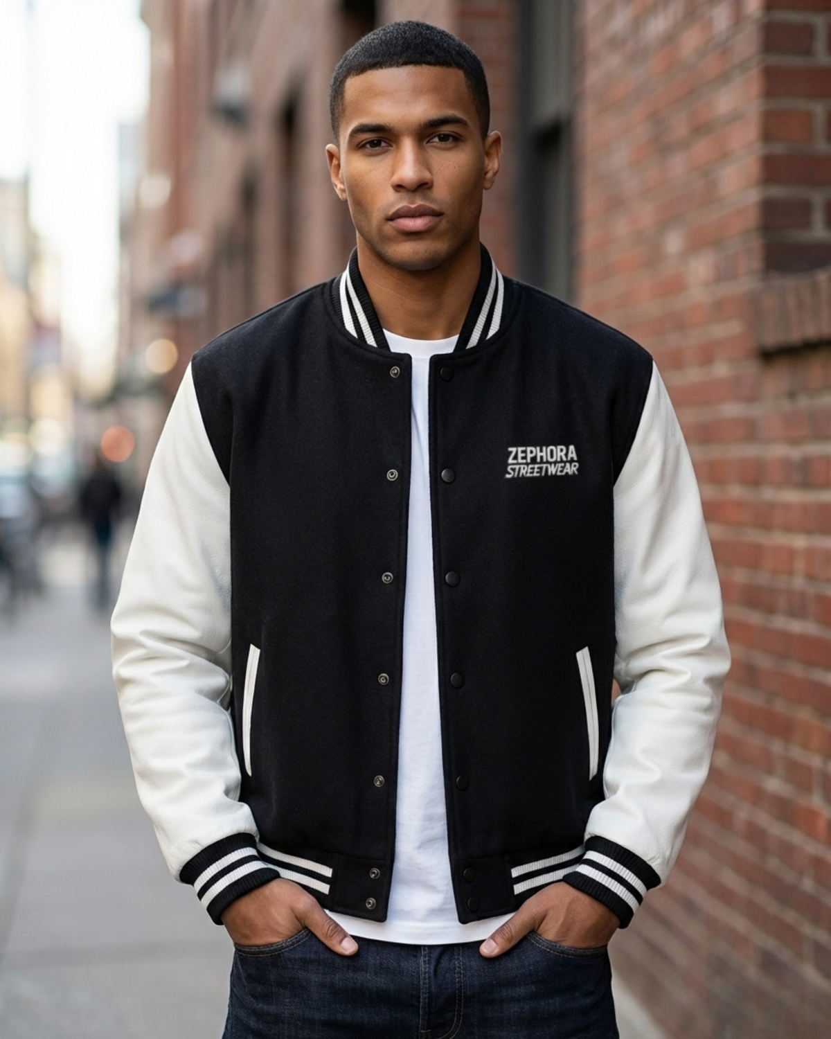 Zephora Streetwear Classic Varsity Jacket – Premium Two-Tone College Style
