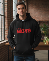 Superhero Satire Black Pullover Hoodie | The Boys TV Show Fan Apparel