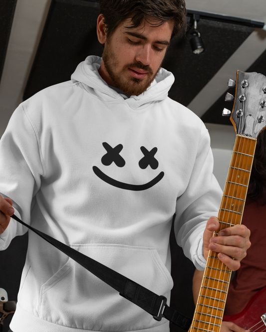 X Eyes Smiley Face Graphic Pullover Hoodie | DJ & Festival Style