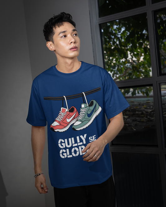 "Gully Se Global" Oversized Street Graphic Tee
