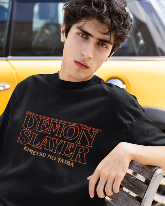 Akaza Blood Moon Oversized Tee – Demon Slayer Villains Edition