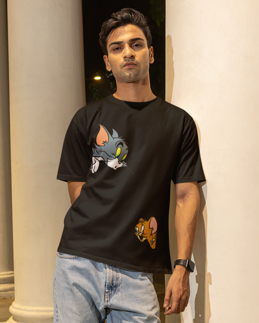 Tom & Jerry Oversized T-Shirt – Classic Cartoon Streetwear Graphic Tee