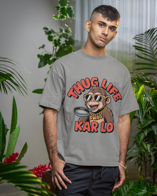 "Thug Life Kar Lo" Oversized Meme Street Tee